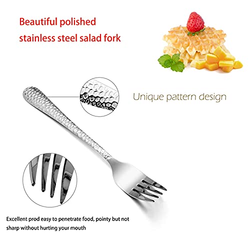 Set of 12 Stainless Steel Salad Forks for Appetizers and Desserts